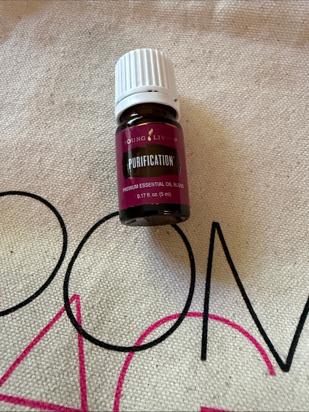 Young Living Purification Essential Oil Bottle - Pink Label